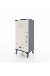 Arges Komodin Tek Raflı 2 Çekmeceli Tek Kapaklı 44x30x96 Antrasit-Aytaşı