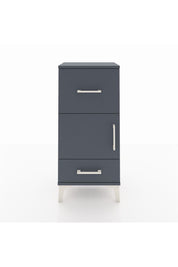 Arges Komodin Tek Raflı 2 Çekmeceli Tek Kapaklı 44x30x96 Antrasit-Antrasit