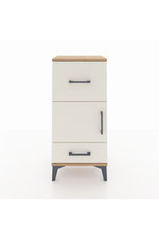 Arges Komodin Tek Raflı 2 Çekmeceli Tek Kapaklı 44x30x96 Çam-Aytaşı