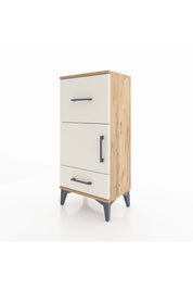 Arges Komodin Tek Raflı 2 Çekmeceli Tek Kapaklı 44x30x96 Çam-Aytaşı