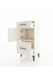 Arges Komodin Tek Raflı 2 Çekmeceli Tek Kapaklı 44x30x96 Aytaşı-Aytaşı