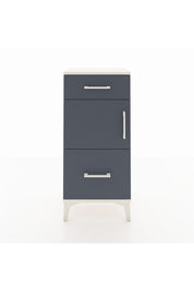 Arges Komodin Tek Raflı 2 Çekmeceli Tek Kapaklı 44x30x96 Aytaşı-Antrasit
