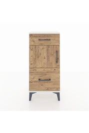 Arges Komodin Tek Raflı 2 Çekmeceli Tek Kapaklı 44x30x96 Aytaşı-Çam