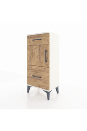 Arges Komodin Tek Raflı 2 Çekmeceli Tek Kapaklı 44x30x96 Aytaşı-Çam