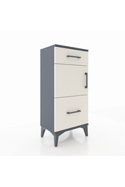 Arges Komodin Tek Raflı 2 Çekmeceli Tek Kapaklı 44x30x96 Antrasit-Aytaşı