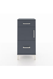 Arges Komodin Tek Raflı 2 Çekmeceli Tek Kapaklı 44x30x96 Antrasit-Antrasit