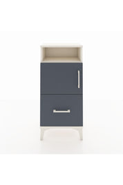 Arges Komodin 2 Raflı Tek Çekmeceli 2 Kapaklı 44x30x96 Aytaşı-Antrasit