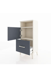 Arges Komodin 2 Raflı Tek Çekmeceli 2 Kapaklı 44x30x96 Aytaşı-Antrasit