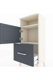 Arges Komodin 2 Raflı Tek Çekmeceli 2 Kapaklı 44x30x96 Aytaşı-Antrasit