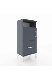 Arges Komodin 2 Raflı Tek Çekmeceli 2 Kapaklı 44x30x96 Antrasit-Antrasit