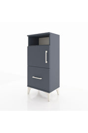 Arges Komodin 2 Raflı Tek Çekmeceli 2 Kapaklı 44x30x96 Antrasit-Antrasit