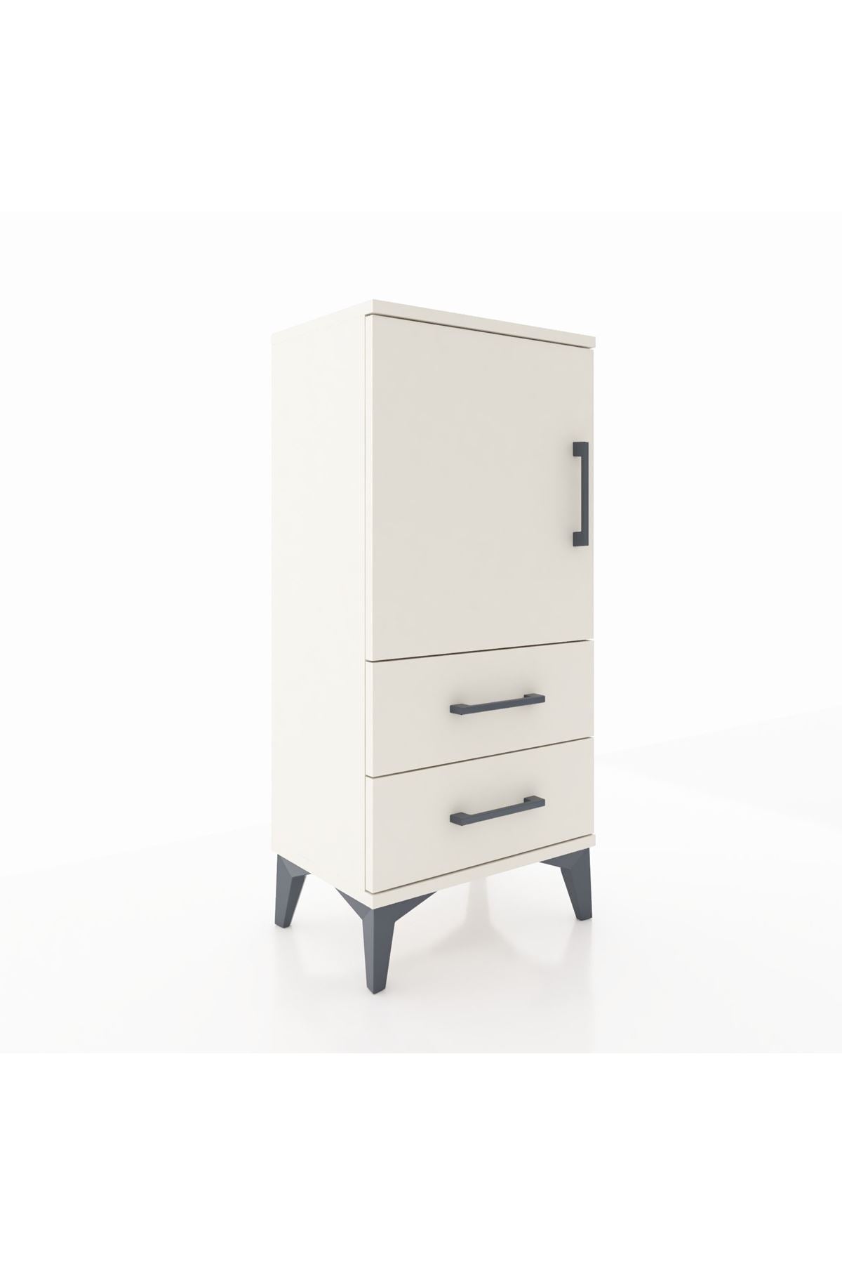 Arges Komodin 2 Raflı 2 Çekmeceli Tek Kapaklı 44x30x96 Aytaşı-Aytaşı