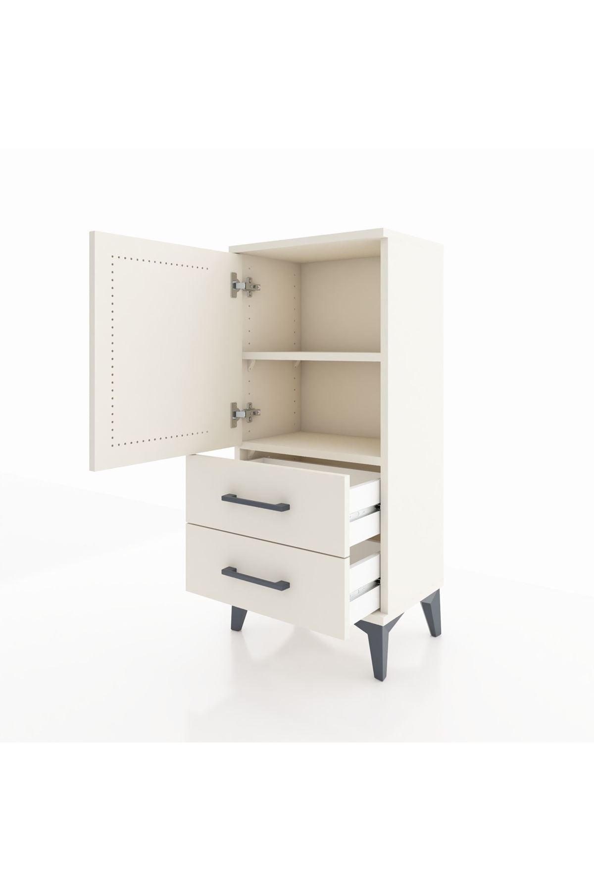 Arges Komodin 2 Raflı 2 Çekmeceli Tek Kapaklı 44x30x96 Aytaşı-Aytaşı