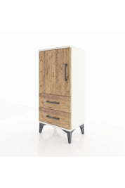 Arges Komodin 2 Raflı 2 Çekmeceli Tek Kapaklı 44x30x96 Aytaşı-Çam