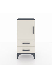 Arges Komodin 2 Raflı 2 Çekmeceli Tek Kapaklı 44x30x96 Antrasit-Aytaşı