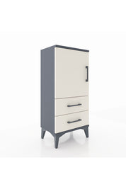 Arges Komodin 2 Raflı 2 Çekmeceli Tek Kapaklı 44x30x96 Antrasit-Aytaşı