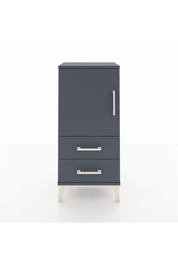 Arges Komodin 2 Raflı 2 Çekmeceli Tek Kapaklı 44x30x96 Antrasit-Antrasit