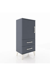 Arges Komodin 2 Raflı 2 Çekmeceli Tek Kapaklı 44x30x96 Antrasit-Antrasit