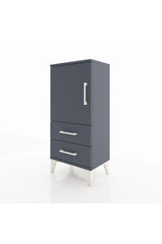 Arges Komodin 2 Raflı 2 Çekmeceli Tek Kapaklı 44x30x96 Antrasit-Antrasit