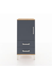 Arges Komodin 2 Raflı 2 Çekmeceli Tek Kapaklı 44x30x96 Çam-Antrasit