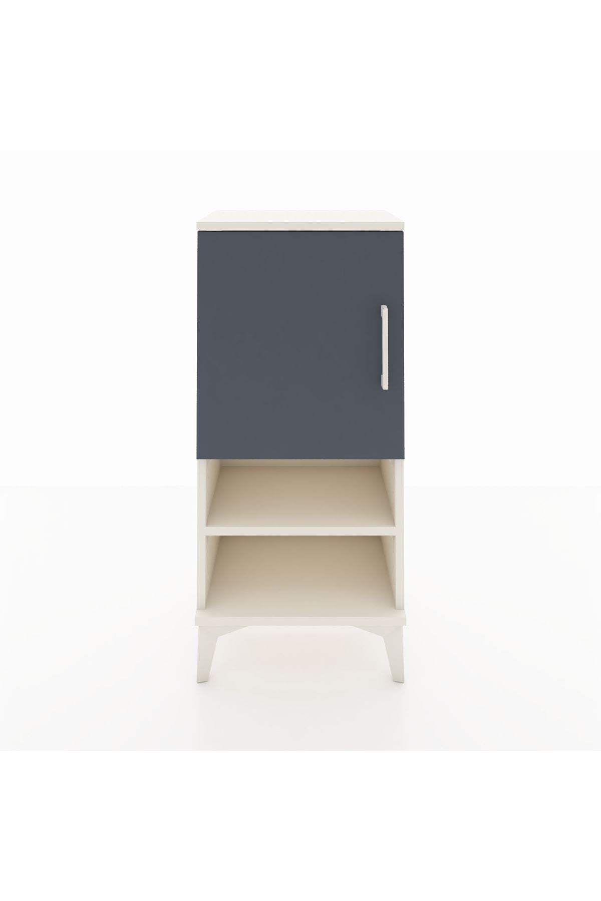 Arges Komodin 3 Raflı Tek Kapaklı 44x30x96 Aytaşı-Antrasit