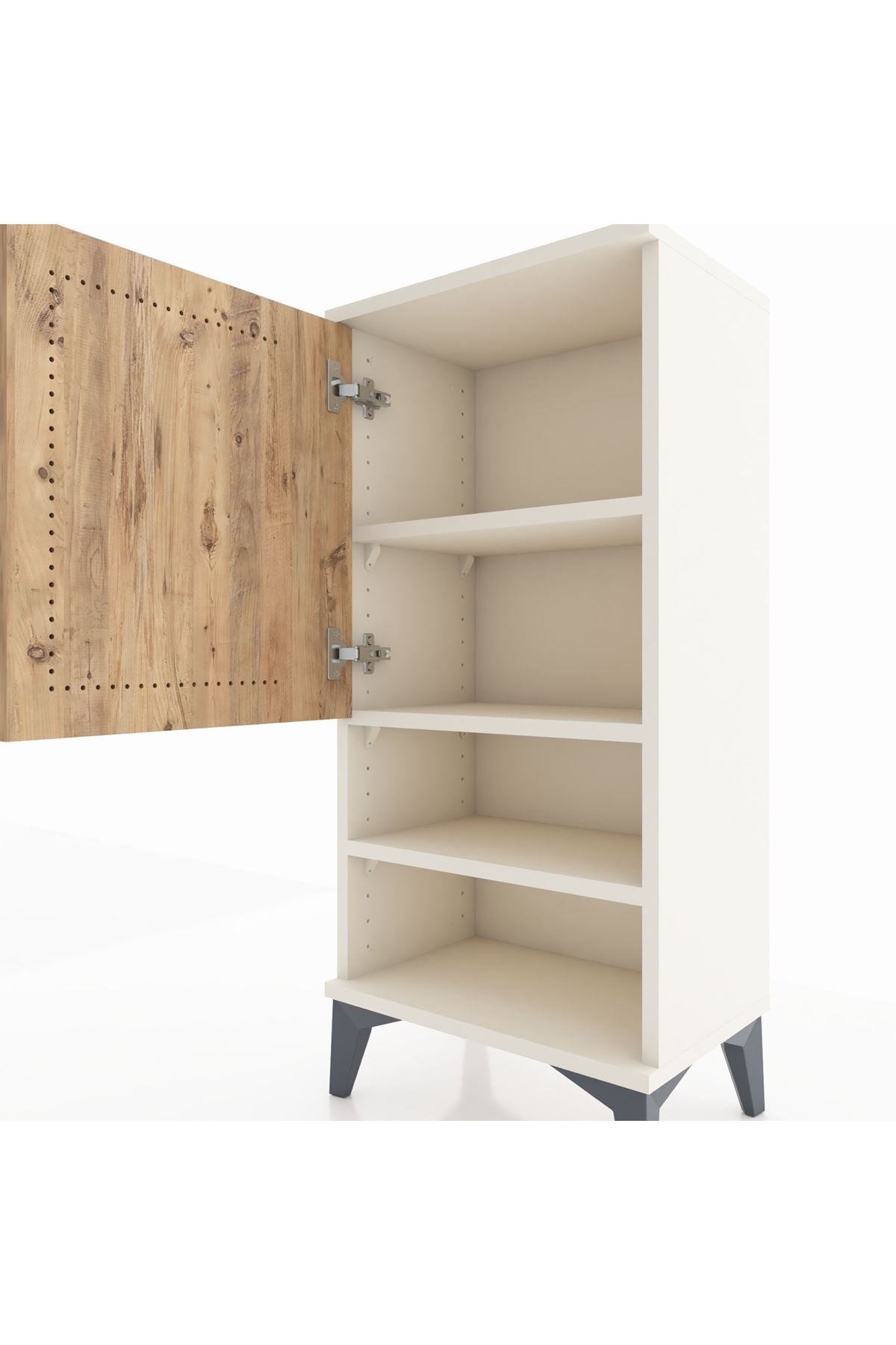 Arges Komodin 3 Raflı Tek Kapaklı 44x30x96 Aytaşı-Çam