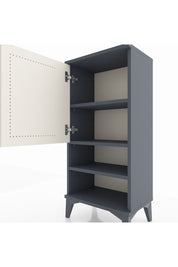 Arges Komodin 3 Raflı Tek Kapaklı 44x30x96 Antrasit-Aytaşı