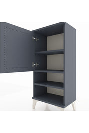 Arges Komodin 3 Raflı Tek Kapaklı 44x30x96 Antrasit-Antrasit