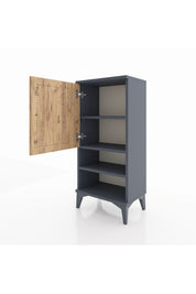 Arges Komodin 3 Raflı Tek Kapaklı 44x30x96 Antrasit-Çam