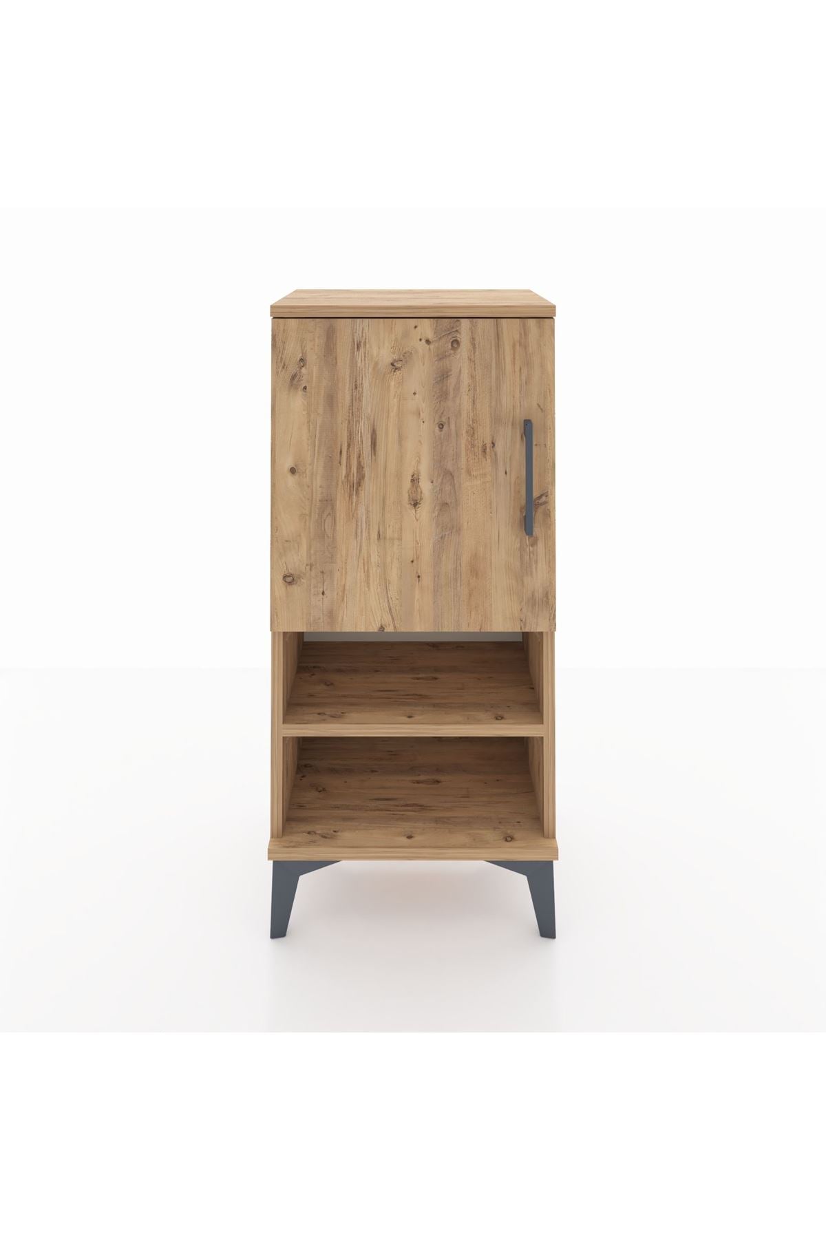 Arges Komodin 3 Raflı Tek Kapaklı 44x30x96 Çam-Çam