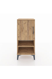 Arges Komodin 3 Raflı Tek Kapaklı 44x30x96 Çam-Çam