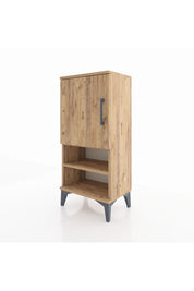 Arges Komodin 3 Raflı Tek Kapaklı 44x30x96 Çam-Çam