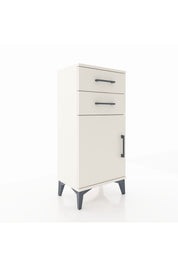 Arges Komodin Tek Raflı 2 Çekmeceli Tek Kapaklı 44x30x96 Aytaşı-Aytaşı