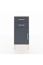 Arges Komodin Tek Raflı 2 Çekmeceli Tek Kapaklı 44x30x96 Aytaşı-Antrasit