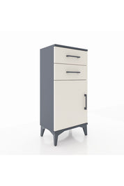 Arges Komodin Tek Raflı 2 Çekmeceli Tek Kapaklı 44x30x96 Antrasit-Aytaşı