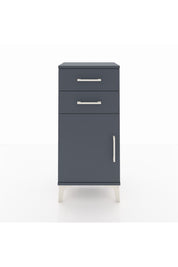 Arges Komodin Tek Raflı 2 Çekmeceli Tek Kapaklı 44x30x96 Antrasit-Antrasit