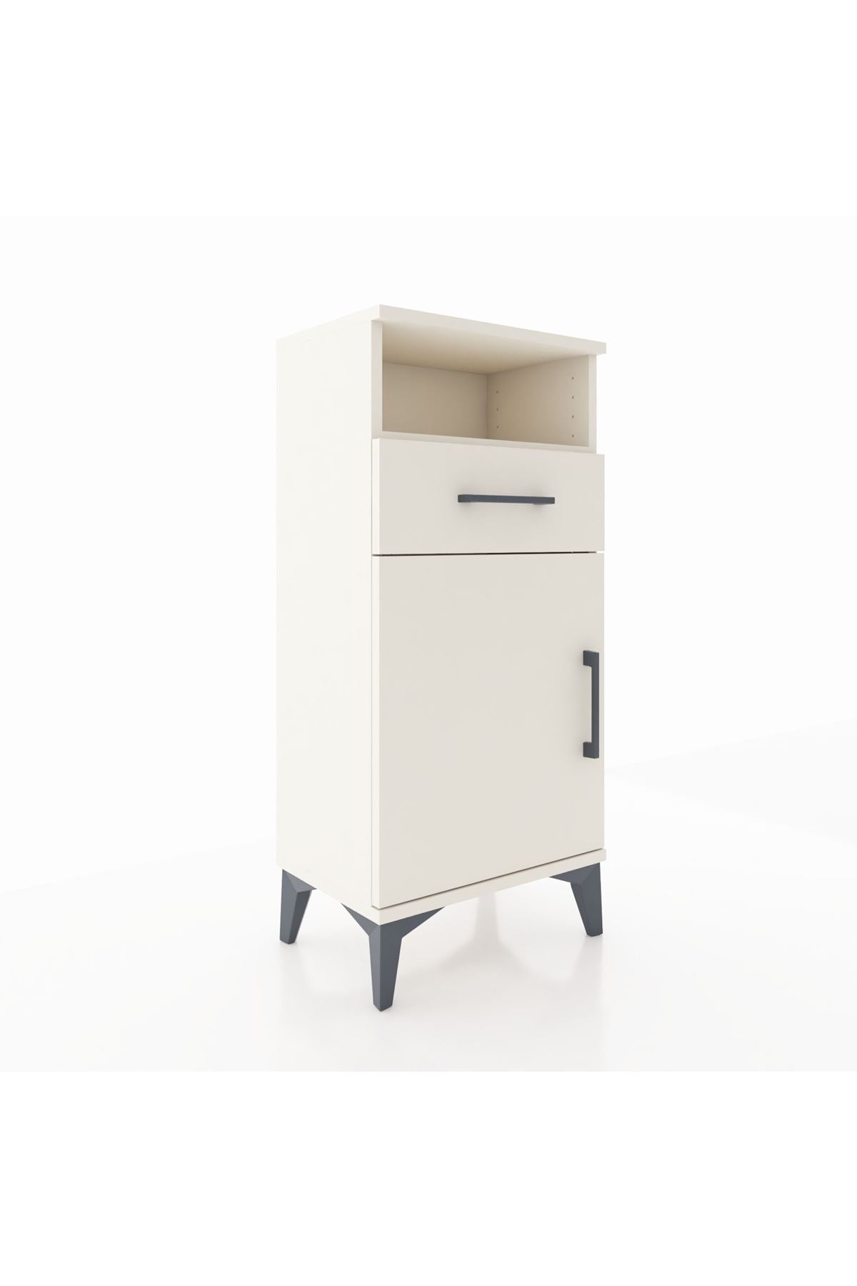 Arges Komodin 2 Raflı Tek Çekmeceli Tek Kapaklı 44x30x96 Aytaşı-Aytaşı