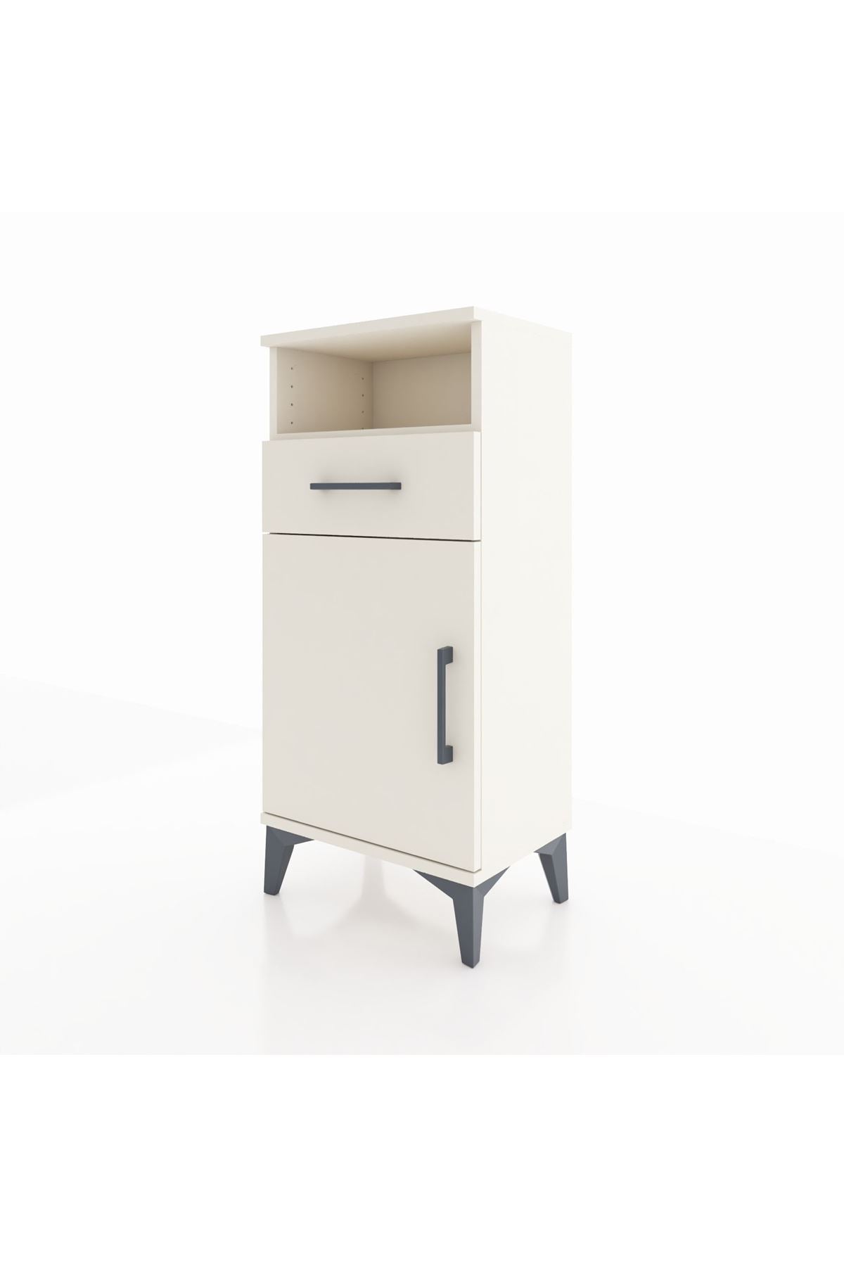 Arges Komodin 2 Raflı Tek Çekmeceli Tek Kapaklı 44x30x96 Aytaşı-Aytaşı