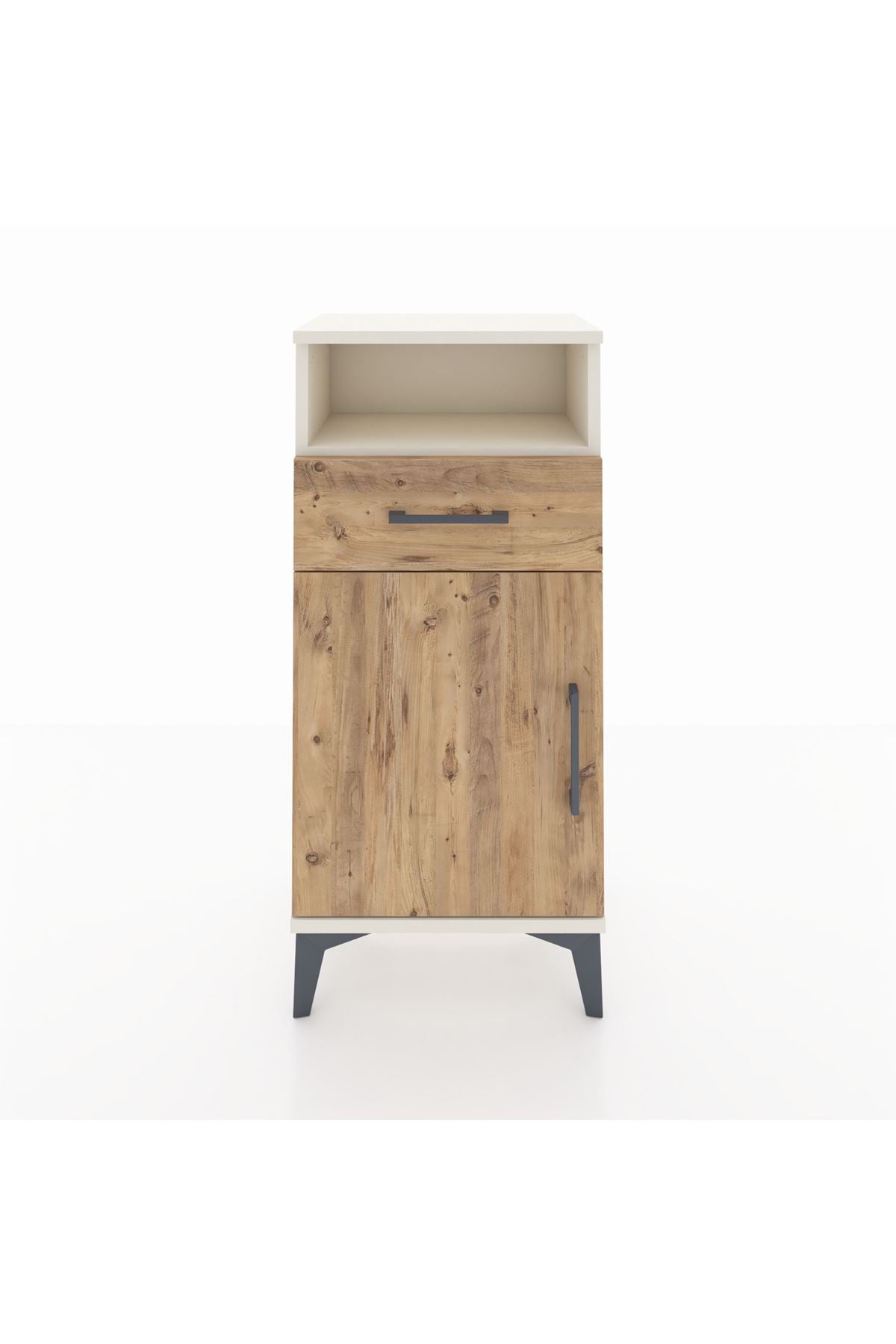 Arges Komodin 2 Raflı Tek Çekmeceli Tek Kapaklı 44x30x96 Aytaşı-Çam