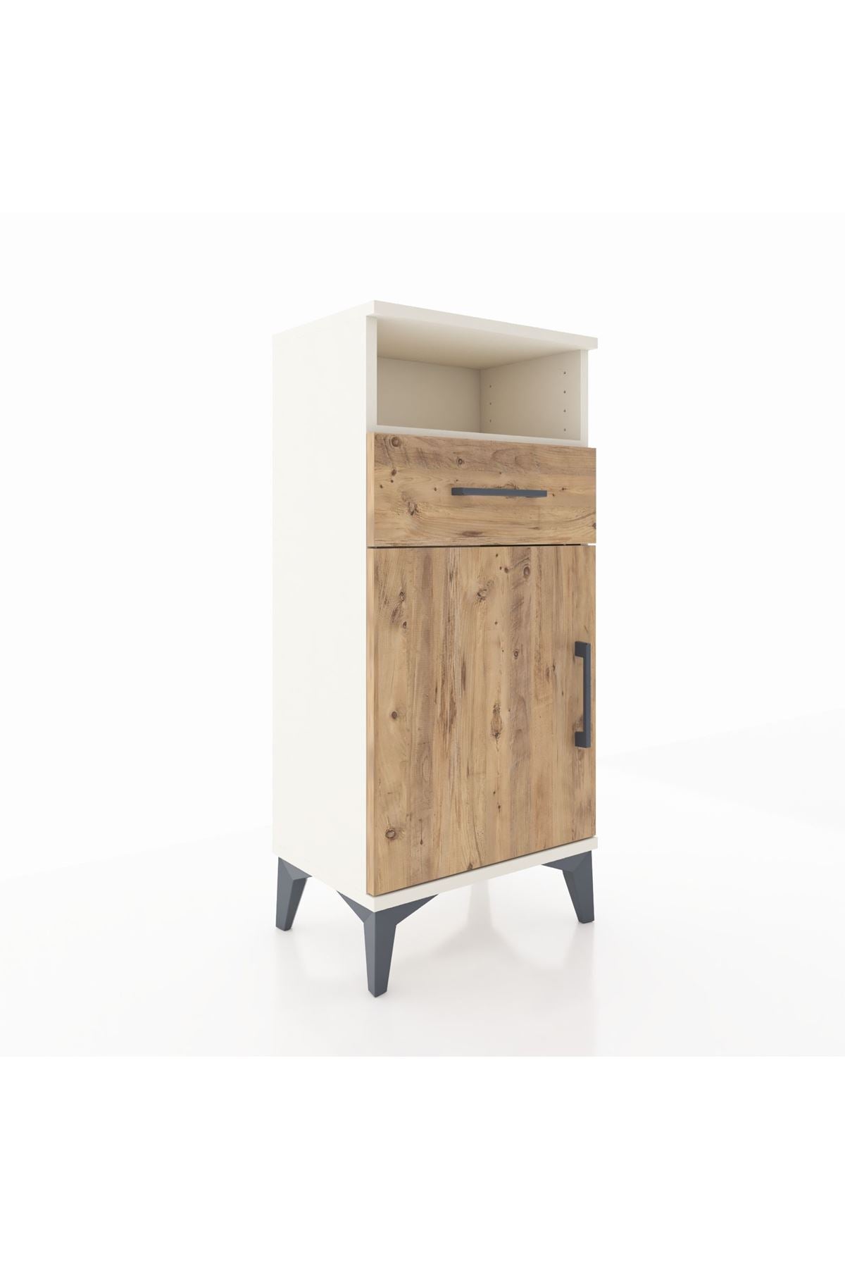 Arges Komodin 2 Raflı Tek Çekmeceli Tek Kapaklı 44x30x96 Aytaşı-Çam