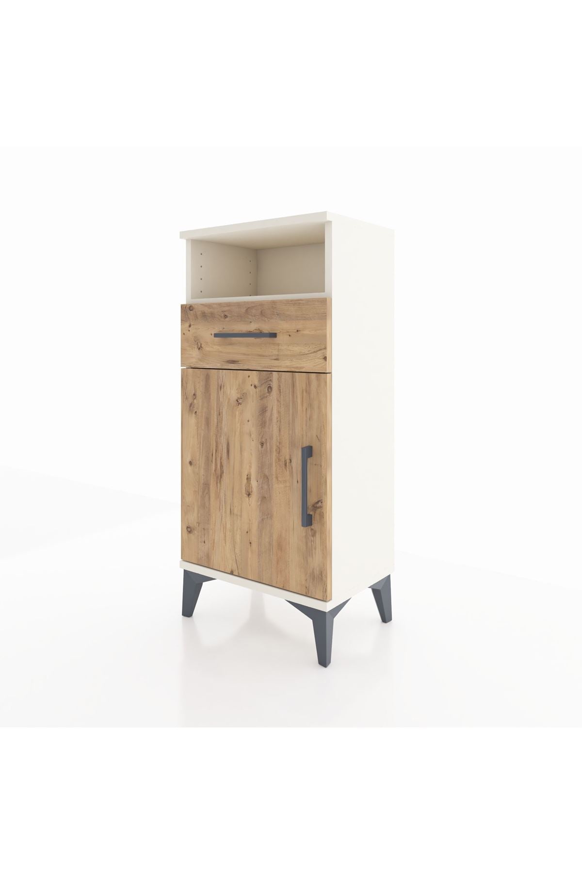 Arges Komodin 2 Raflı Tek Çekmeceli Tek Kapaklı 44x30x96 Aytaşı-Çam