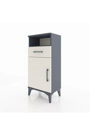 Arges Komodin 2 Raflı Tek Çekmeceli Tek Kapaklı 44x30x96 Antrasit-Aytaşı