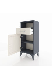 Arges Komodin 2 Raflı Tek Çekmeceli Tek Kapaklı 44x30x96 Antrasit-Aytaşı