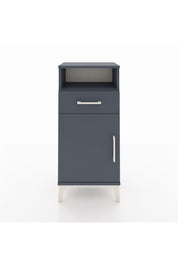 Arges Komodin 2 Raflı Tek Çekmeceli Tek Kapaklı 44x30x96 Antrasit-Antrasit
