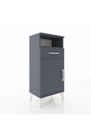 Arges Komodin 2 Raflı Tek Çekmeceli Tek Kapaklı 44x30x96 Antrasit-Antrasit