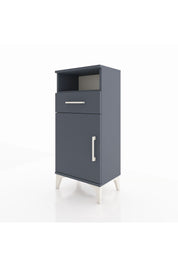 Arges Komodin 2 Raflı Tek Çekmeceli Tek Kapaklı 44x30x96 Antrasit-Antrasit