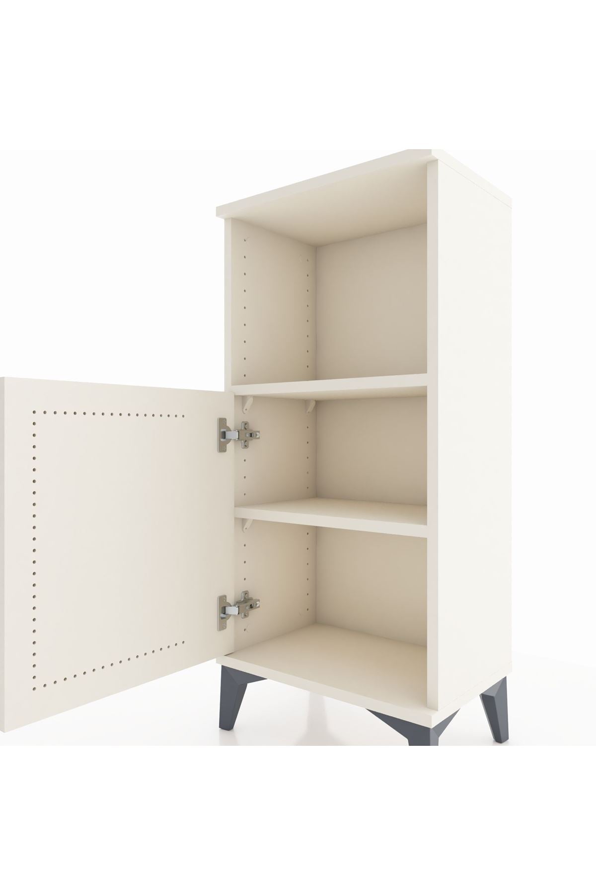 Arges Komodin 2 Raflı Tek Kapaklı 44x30x96 Aytaşı-Aytaşı