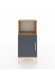 Arges Komodin 2 Raflı Tek Kapaklı 44x30x96 Çam-Antrasit