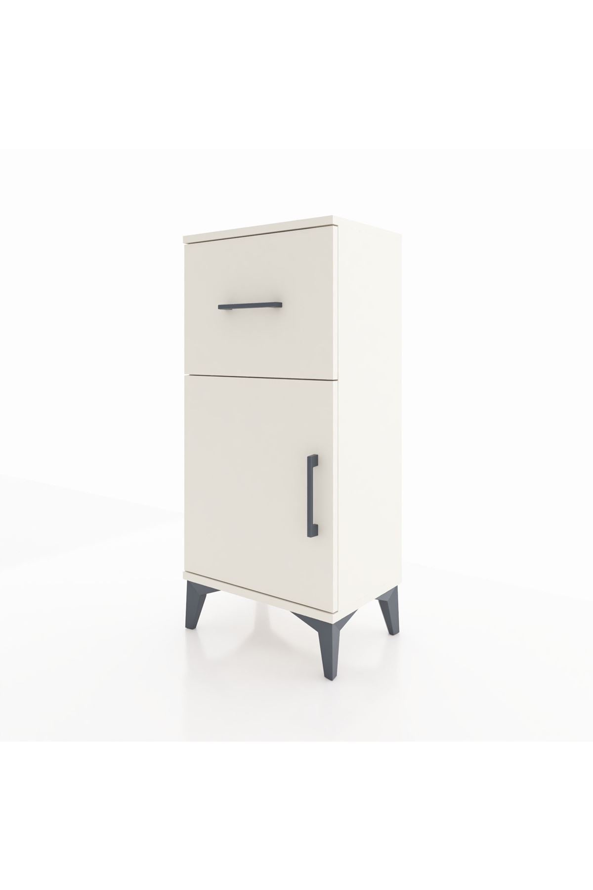 Arges Komodin Tek Raflı Tek Çekmeceli Tek Kapaklı 44x30x96 Aytaşı-Aytaşı