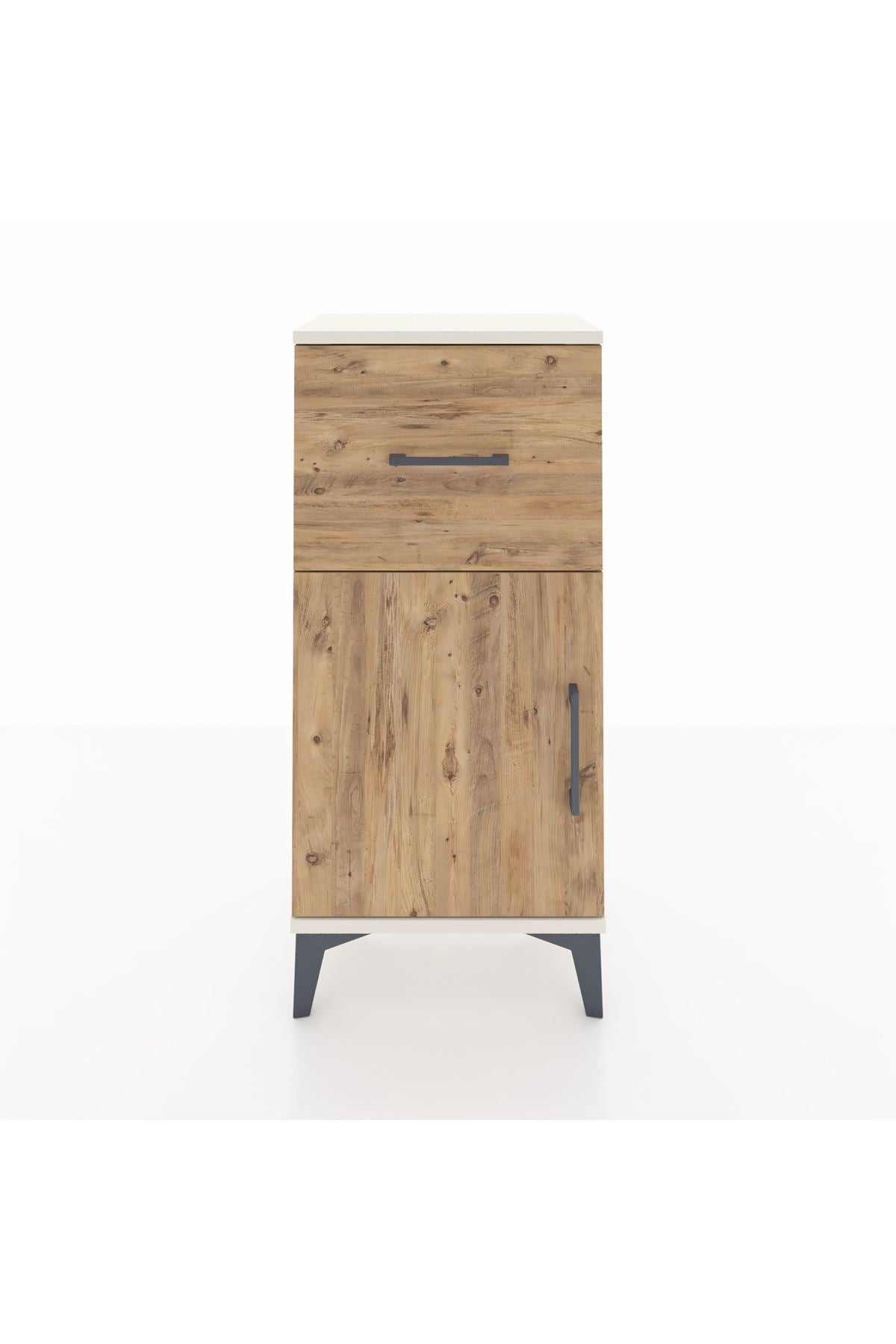 Arges Komodin Tek Raflı Tek Çekmeceli Tek Kapaklı 44x30x96 Aytaşı-Çam